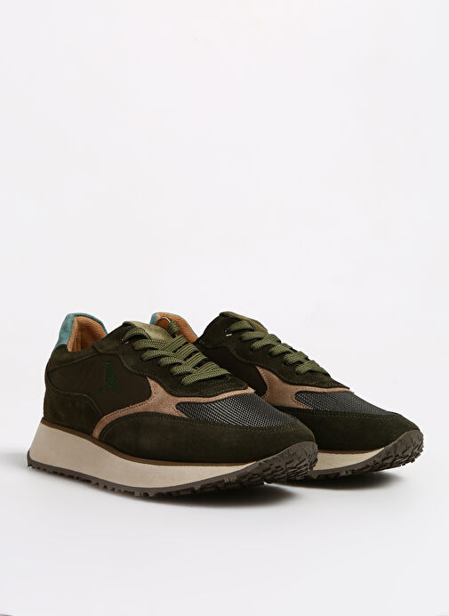 Krahe Yeşil Erkek Deri - Kumaş Sneaker CALLISTO - Görsel 3