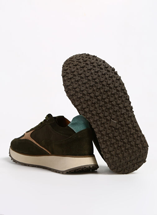 Krahe Yeşil Erkek Deri - Kumaş Sneaker CALLISTO - Görsel 5