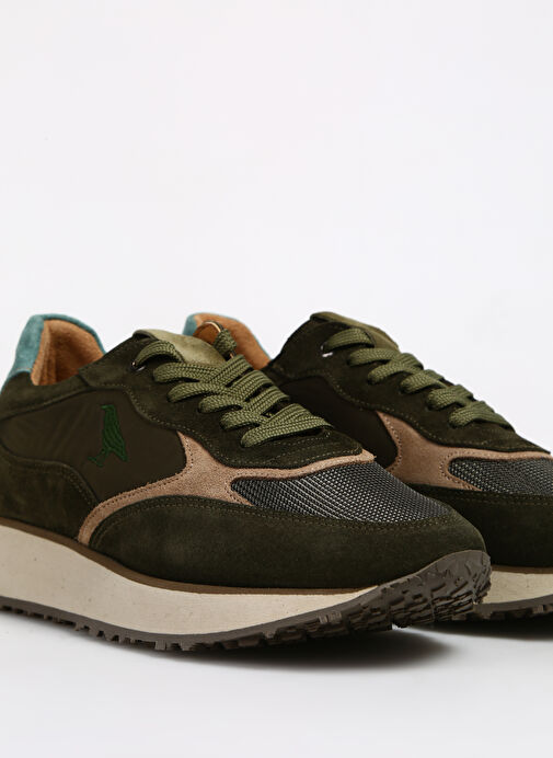 Krahe Yeşil Erkek Deri - Kumaş Sneaker CALLISTO - Görsel 6
