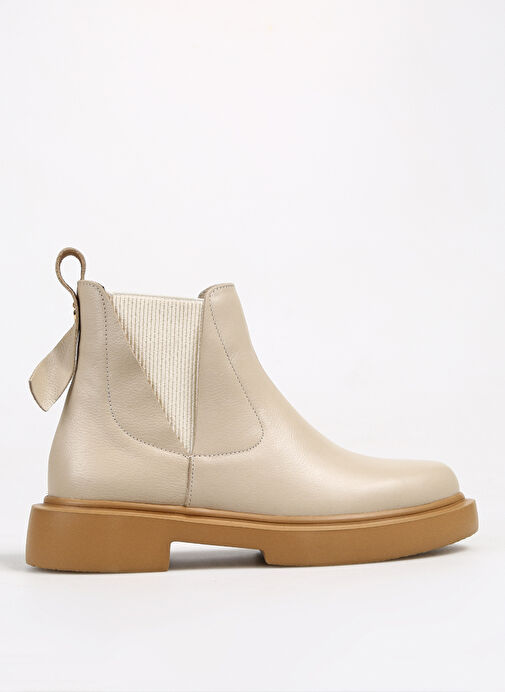 Manijero Bej Kadın Deri Bot Paola - Görsel 2