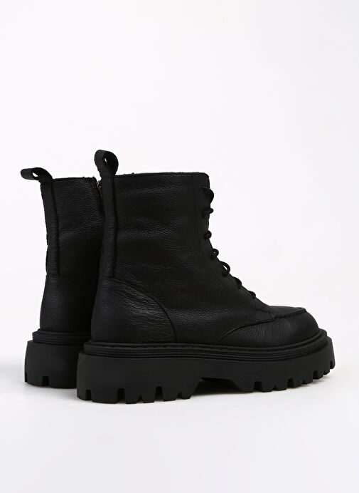 Manijero Siyah Kadın Deri Bot Rosalia - Görsel 4