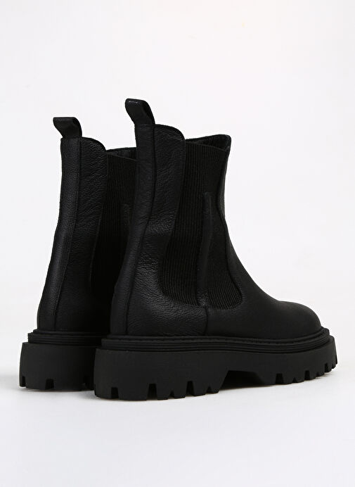 Manijero Siyah Kadın Deri Bot Justina - Görsel 4