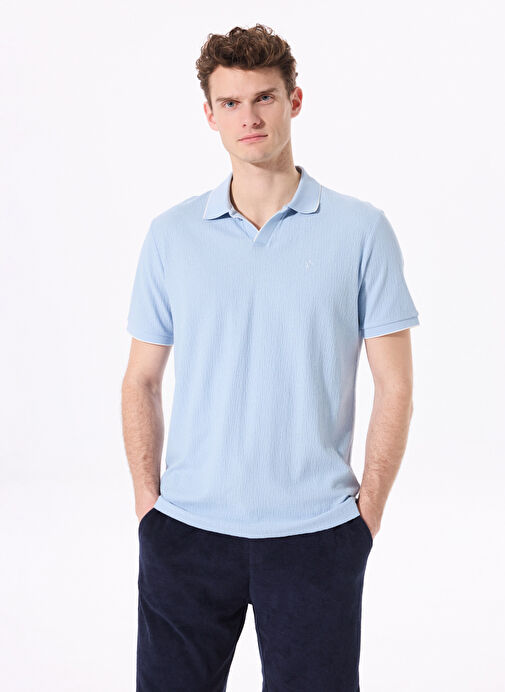 Fabrika Comfort Mavi Erkek Polo Yaka Regular Fit Polo T-Shirt CM SERIUS