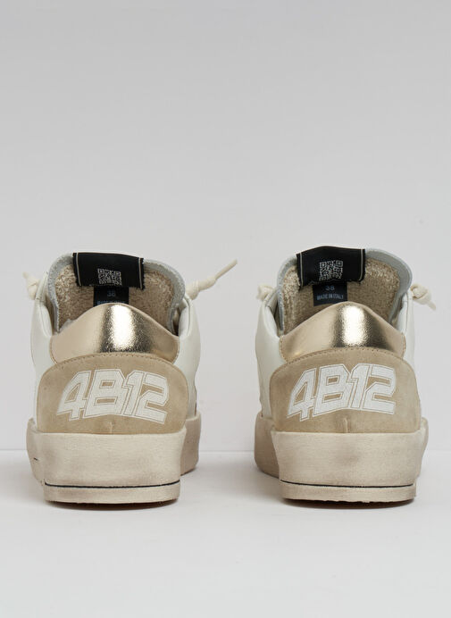 4b12 4B12 Çok Renkli Beyaz-Altın Kadın deri Sneaker Kyle D740 Boyner'de! Çok Renkli - 4. görsel