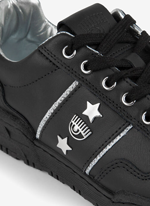 Chiara Ferragni Siyah-Gümüş Kadın Deri Sneaker CF3201_039 - Görsel 5