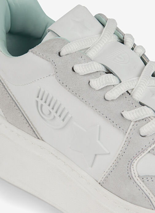 Chiara Ferragni Beyaz-Gri Kadın Sneaker CF3218_031 - Görsel 5