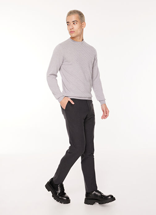 Tombolini Normal Bel Normal Paça Slim Fit Siyah Erkek Pantolon 62011100