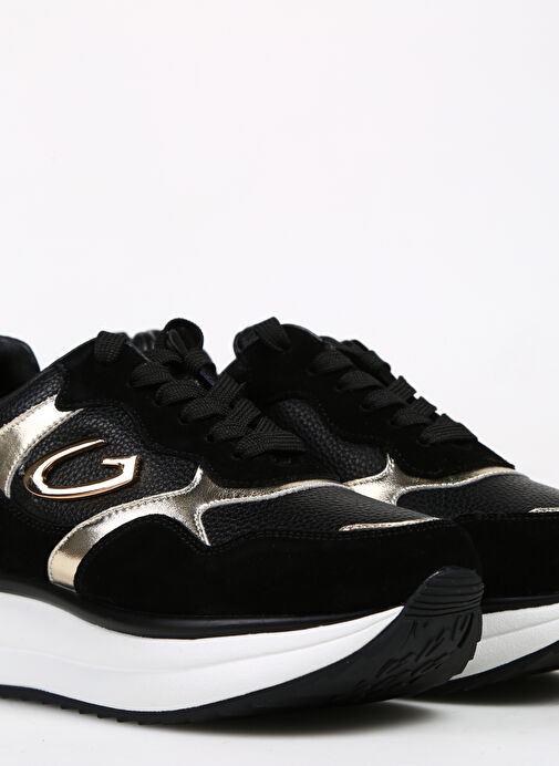 Alberto Guardiani Siyah-Altın Kadın Süet Sneaker LOUISE 0170 - Görsel 6