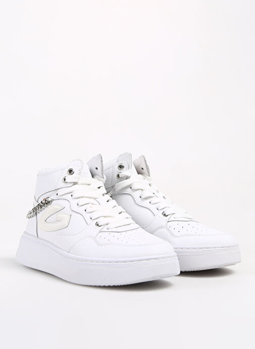 Alberto Guardiani Beyaz Kadın Deri Sneaker NEW ERA 0157 - Görsel 3