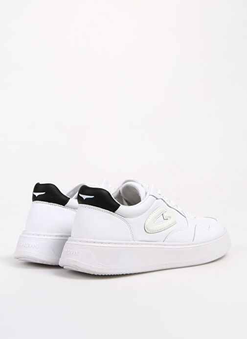 Alberto Guardiani Beyaz-Siyah Erkek Deri Sneaker NEW ERA 0402 - Görsel 4