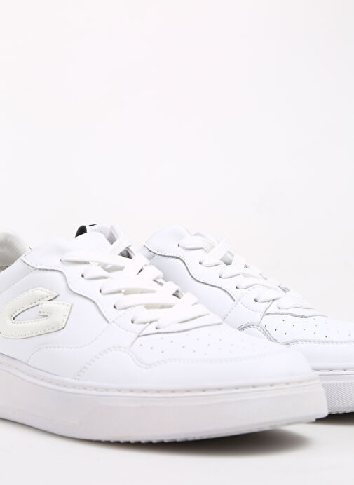 Alberto Guardiani Beyaz-Siyah Erkek Deri Sneaker NEW ERA 0402 - Görsel 6