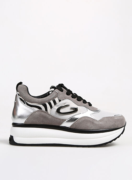 Alberto Guardiani Kadın Gri-Gümüş Süet Sneaker LOUISE 0170 - Görsel 2