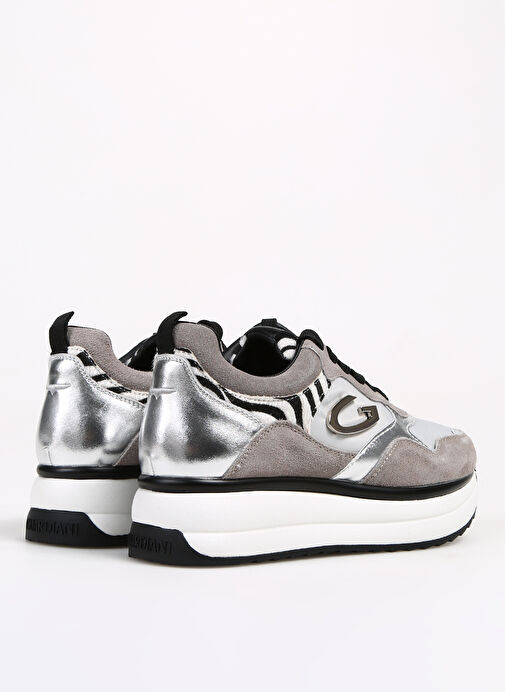 Alberto Guardiani Kadın Gri-Gümüş Süet Sneaker LOUISE 0170 - Görsel 4