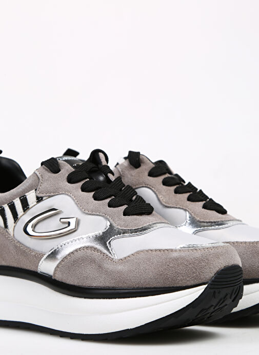 Alberto Guardiani Kadın Gri-Gümüş Süet Sneaker LOUISE 0170 - Görsel 6