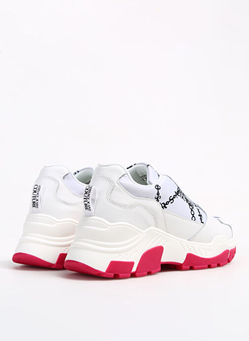 Versace Jeans Couture Beyaz-Pembe Kadın Deri Sneaker 75VA3SP3ZP310L02 - Görsel 4