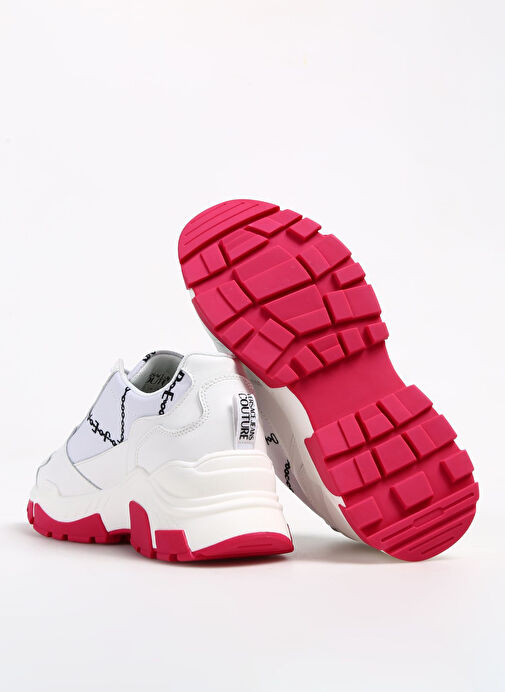 Versace Jeans Couture Beyaz-Pembe Kadın Deri Sneaker 75VA3SP3ZP310L02 - Görsel 5