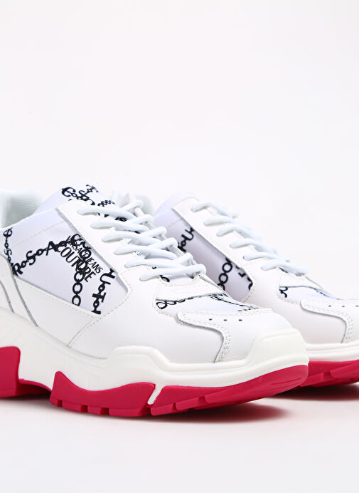 Versace Jeans Couture Beyaz-Pembe Kadın Deri Sneaker 75VA3SP3ZP310L02 - Görsel 6