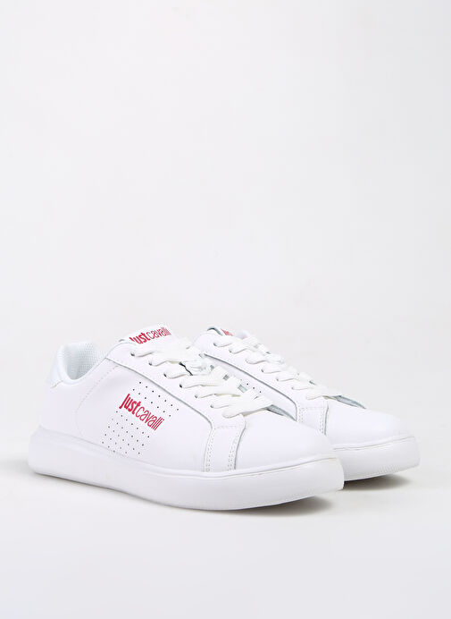 Just Cavalli Beyaz Kadın Deri Sneaker 75RA3SB3ZP279003 - Görsel 3