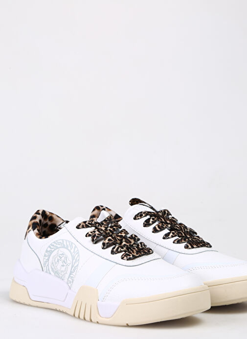 Just Cavalli Beyaz Kadın Deri Sneaker 75RA3SA2ZP378003 - Görsel 6