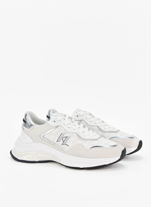 Karl Lagerfeld Karl Lagerfeld Bej Beyaz-Gümüş Kadın deri Sneaker KL6316541S | Boyner Bej - 3. görsel