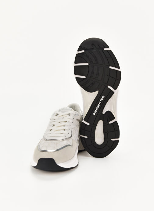 Karl Lagerfeld Karl Lagerfeld Bej Beyaz-Gümüş Kadın deri Sneaker KL6316541S | Boyner Bej - 4. görsel