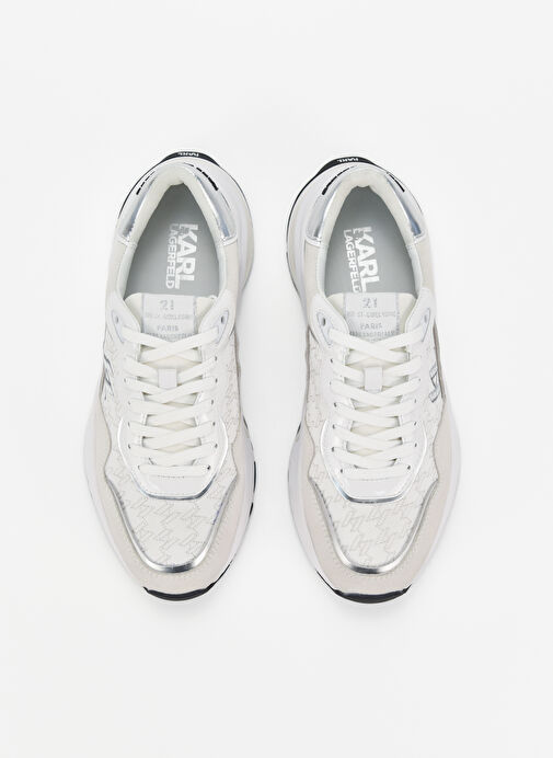 Karl Lagerfeld Karl Lagerfeld Bej Beyaz-Gümüş Kadın deri Sneaker KL6316541S | Boyner Bej - 5. görsel