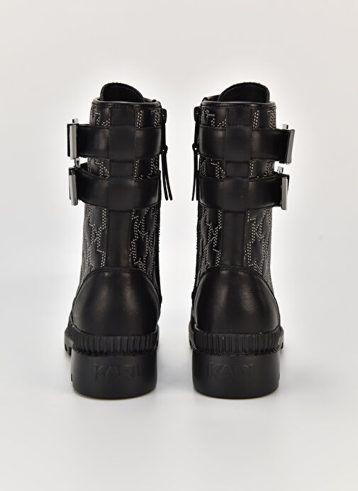 Karl Lagerfeld Siyah Kadın Deri Bot KL42586F007 - Görsel 6