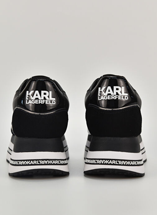 Karl Lagerfeld Siyah-Beyaz Kadın deri Sneaker KL64930N300 - Görsel 6