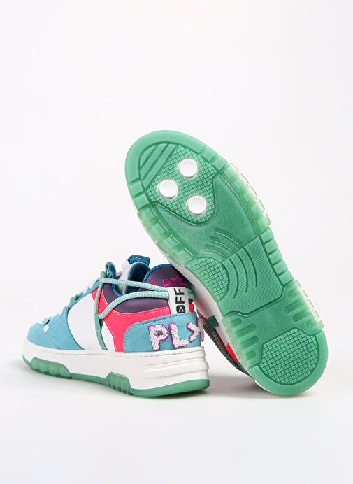 Off Play Beyaz-Mavi Kadın Deri Sneaker SORRENTO 1-D - Görsel 5