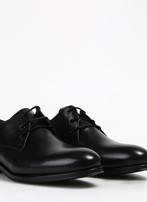 Fabrika Siyah Erkek Deri Klasik Ayakkabı HATID - Görsel 4