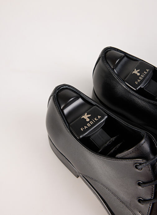Fabrika Siyah Erkek Deri Klasik Ayakkabı HATID - Görsel 11