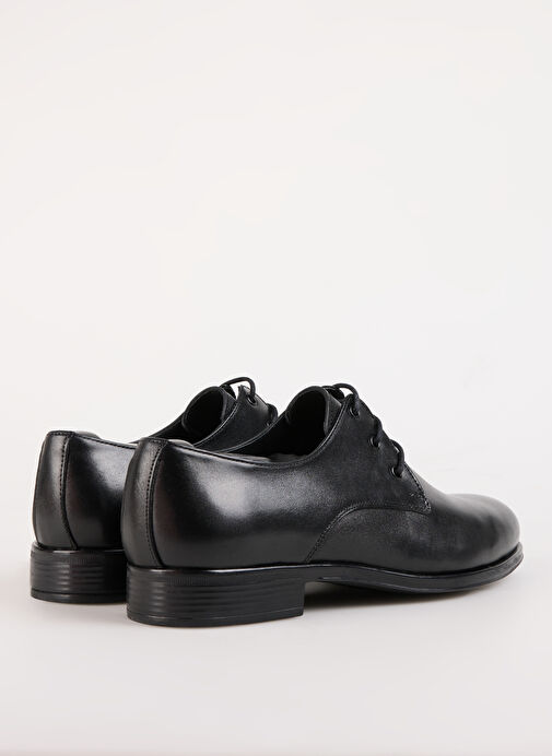 Fabrika Siyah Erkek Deri Klasik Ayakkabı HATID - Görsel 12