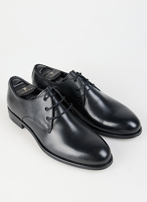 Fabrika Siyah Erkek Deri Klasik Ayakkabı HATID - Görsel 17