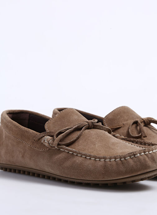 Fabrika Bej Erkek Deri Günlük Ayakkabı SINE - Görsel 6