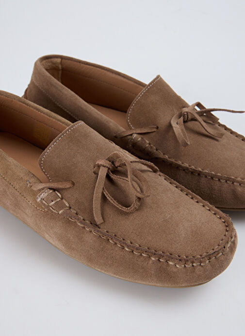 Fabrika Bej Erkek Deri Günlük Ayakkabı SINE - Görsel 11