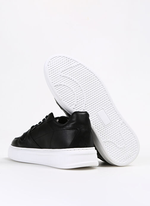 Fabrika Siyah-Beyaz Erkek Deri Sneaker AELI - Görsel 6