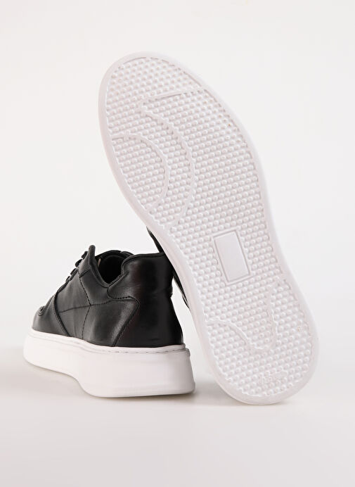 Fabrika Siyah-Beyaz Erkek Deri Sneaker AELI - Görsel 13