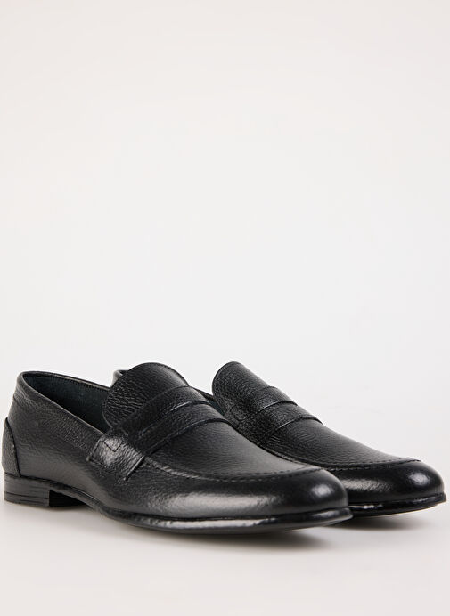 Fabrika Siyah Erkek Deri Klasik Ayakkabı REUBEN - Görsel 11