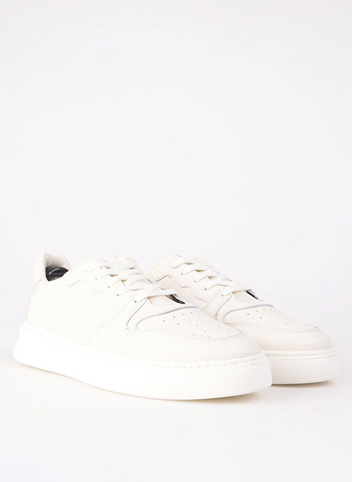Fabrika Ekru Erkek Deri Sneaker AELI - Görsel 3