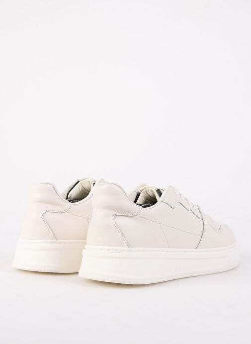Fabrika Ekru Erkek Deri Sneaker AELI - Görsel 6