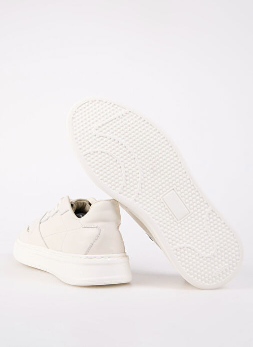Fabrika Ekru Erkek Deri Sneaker AELI - Görsel 7