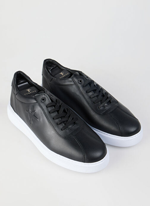 Fabrika Siyah Erkek Deri Sneaker SILCON - Görsel 9