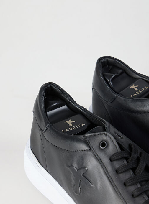 Fabrika Siyah Erkek Deri Sneaker SILCON - Görsel 10