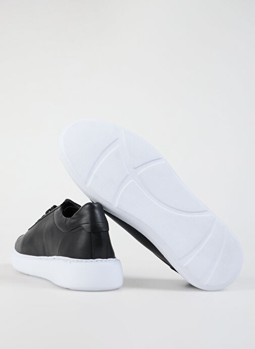 Fabrika Siyah Erkek Deri Sneaker SILCON - Görsel 12