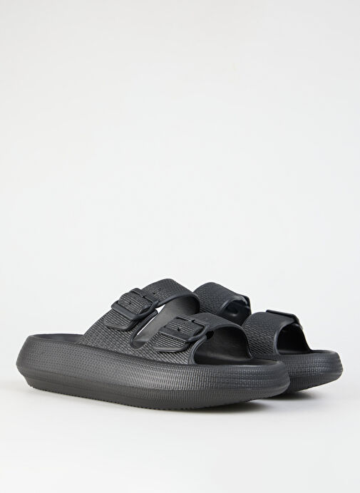 Fabrika Siyah Erkek Plaj Terliği ESTELLA - Görsel 8