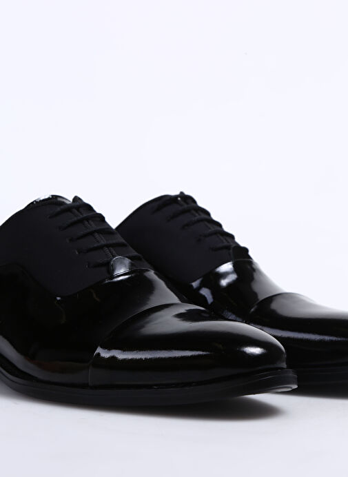 Fabrika Siyah Erkek Deri Klasik Ayakkabı ANUP - Görsel 6