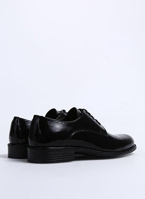 Fabrika Siyah Erkek Deri Klasik Ayakkabı MEONA - Görsel 4