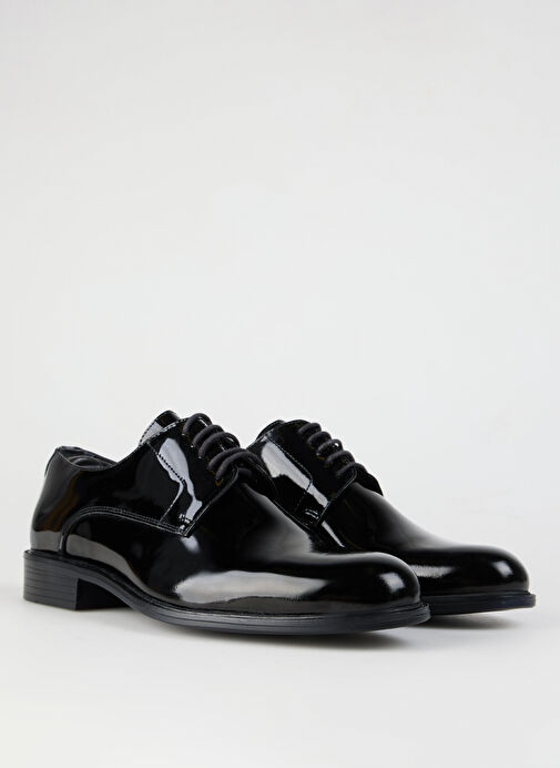 Fabrika Siyah Erkek Deri Klasik Ayakkabı MEONA - Görsel 8