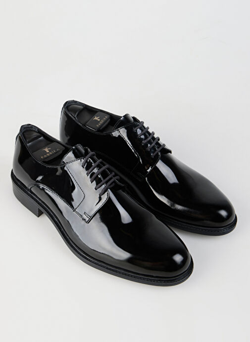 Fabrika Siyah Erkek Deri Klasik Ayakkabı MEONA - Görsel 9