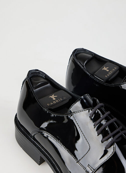 Fabrika Siyah Erkek Deri Klasik Ayakkabı MEONA - Görsel 10